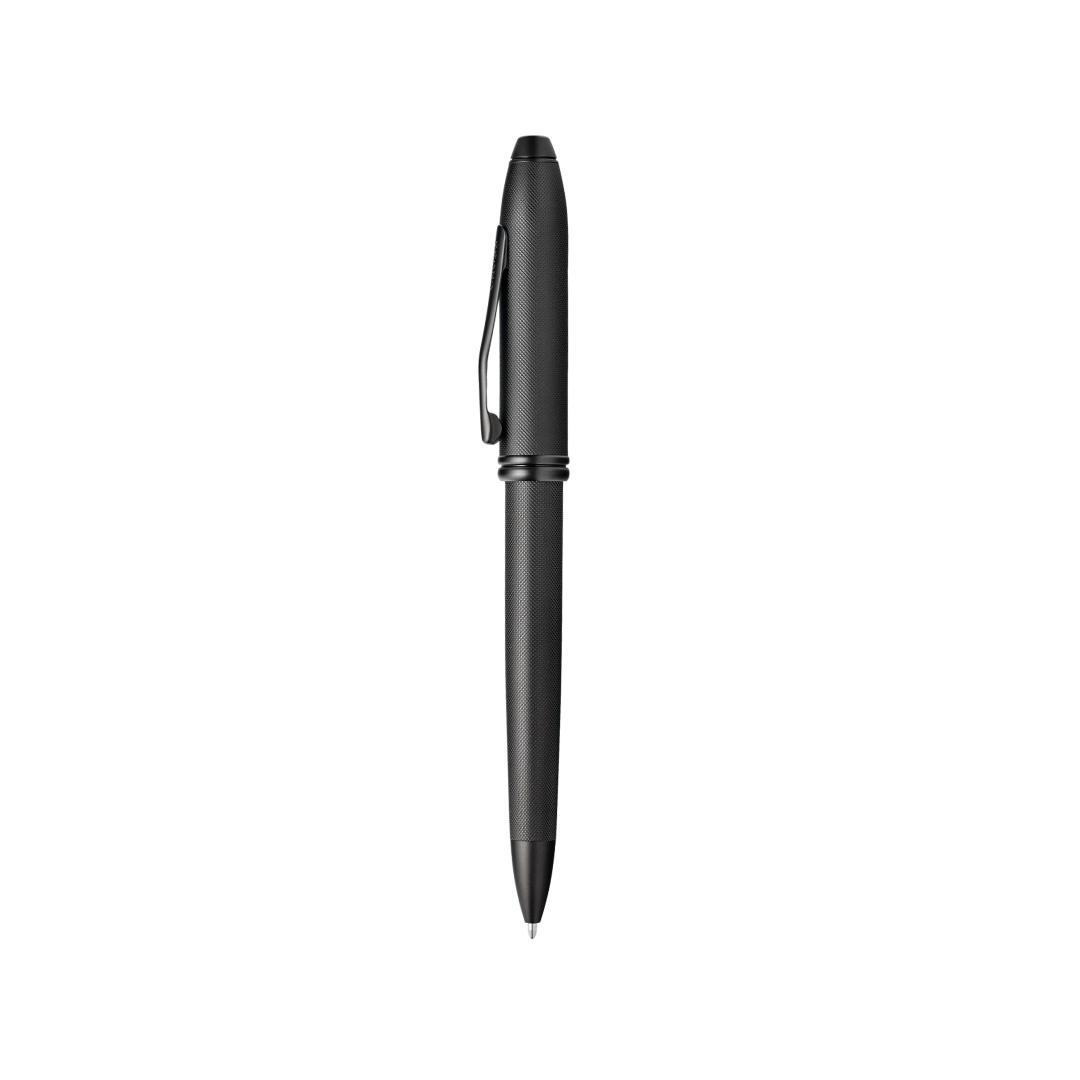 Cross Townsend Black PVD Micro-knurl Ballpoint Pen — Cross ballpoint pen — reliable smooth-writing everyday pen, at Cityluxe Singapore