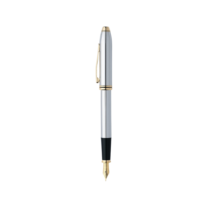 Cross Townsend Medalist Chrome Fountain Pen — Cross fountain pen — precision nib writing instrument, at Cityluxe Singapore stationery store