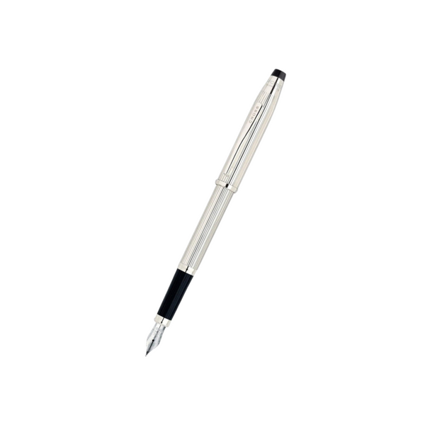 Cross Century II Fountain Pen in Sterling Silver — Cross fountain pen — precision nib writing instrument, at Cityluxe Singapore stationery store