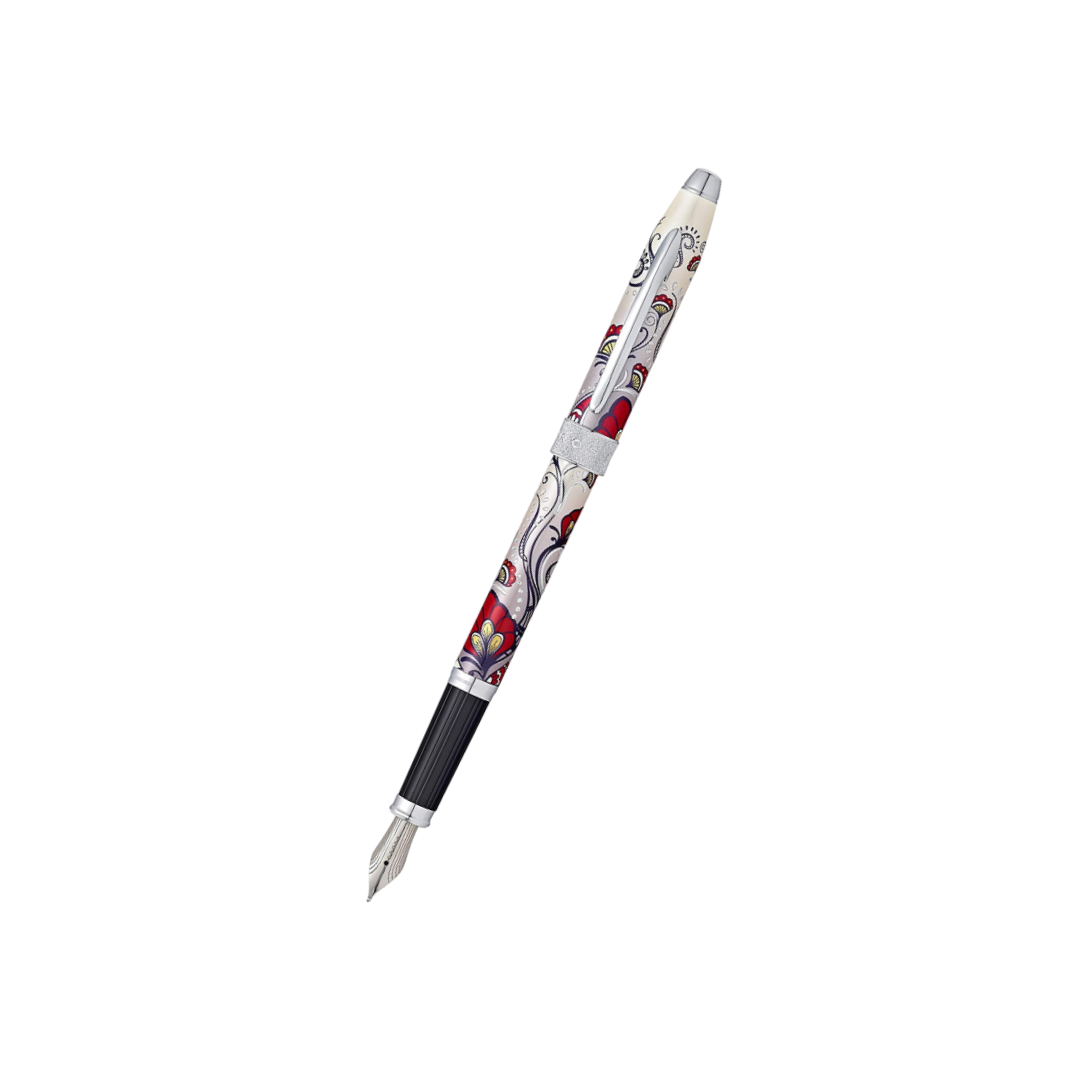 Cross Botanica Red Hummingbird Vine Fountain Pen — Cross fountain pen — precision nib writing instrument, at Cityluxe Singapore stationery store