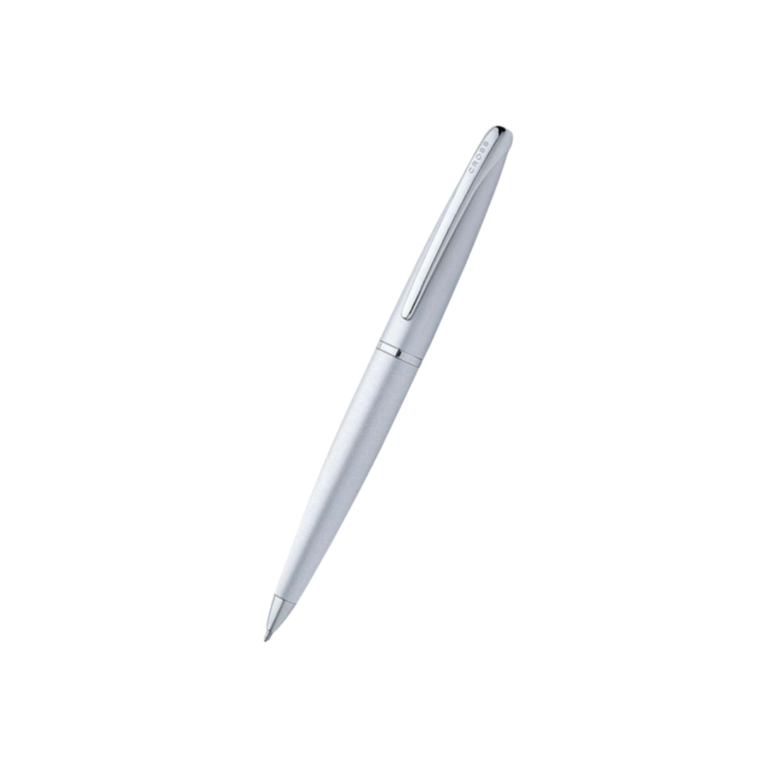 Cross ATX Matte Chrome Ballpoint Pen — Cross ballpoint pen — reliable smooth-writing everyday pen, at Cityluxe Singapore