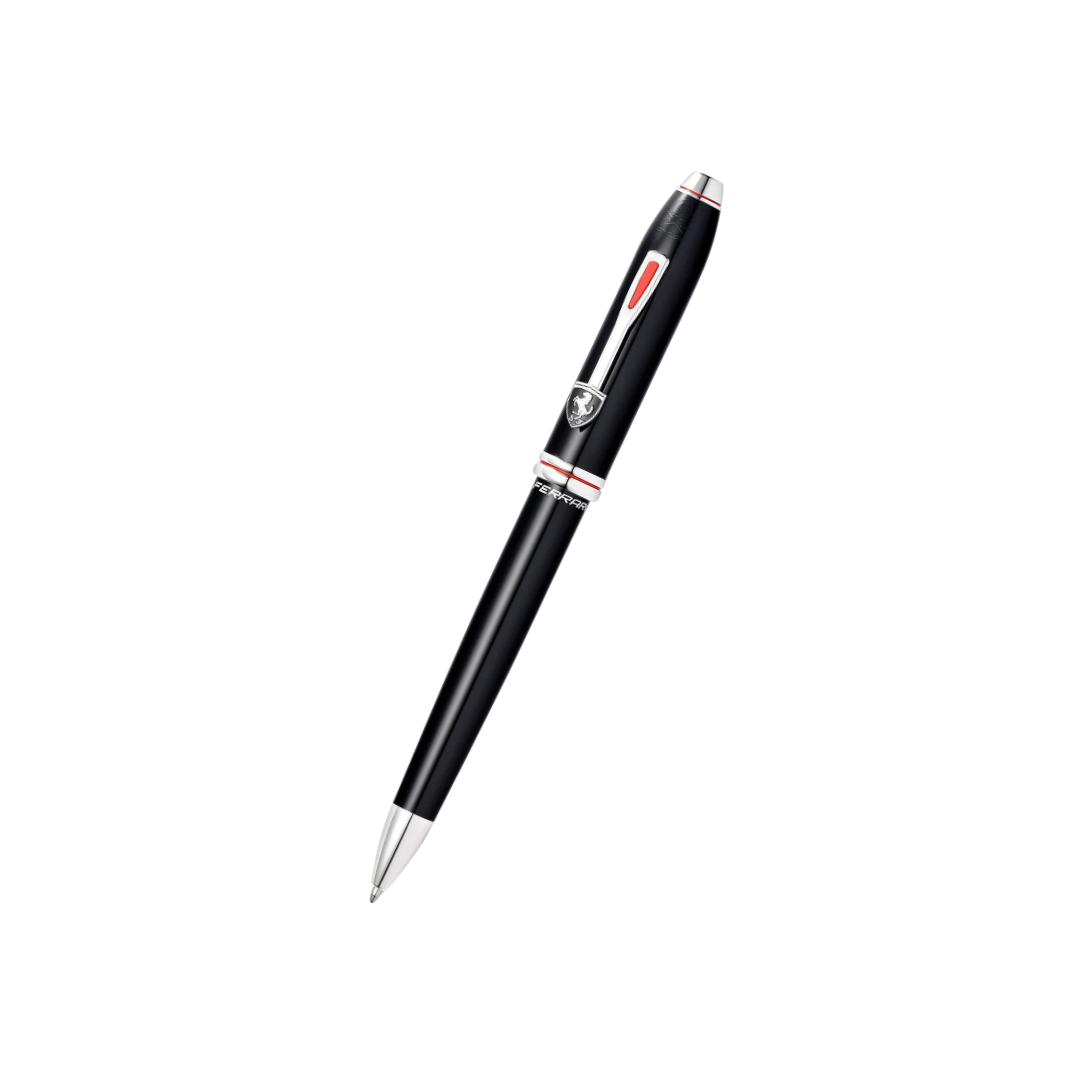 Cross Ferrari Townsend Ballpoint Pen in Glossy Black Lacquer — Cross ballpoint pen — reliable smooth-writing everyday pen, at Cityluxe Singapore
