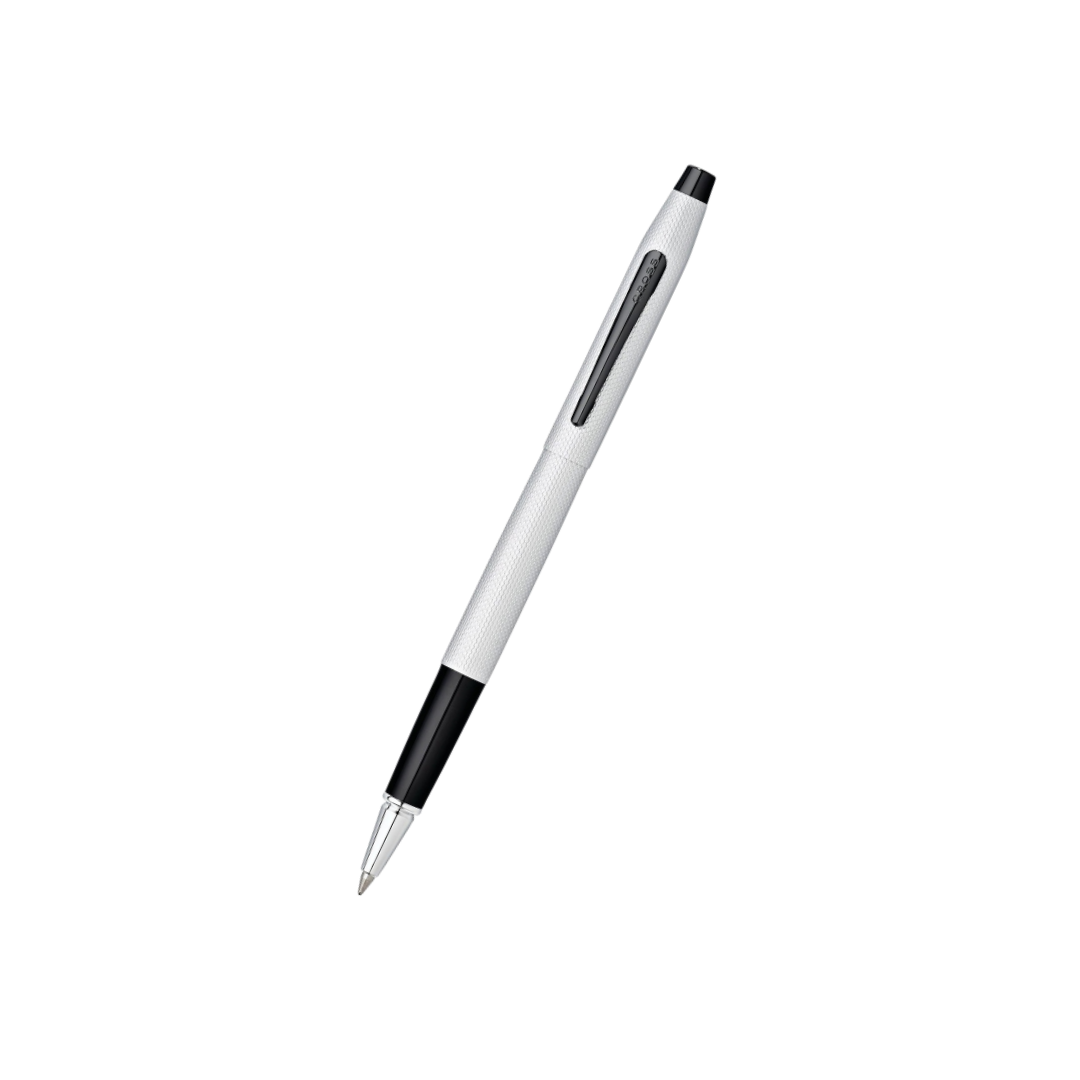 Classic Century Brushed Chrome Rollerball Pen — Cross rollerball pen — fluid gel ink writing instrument, at Cityluxe Singapore
