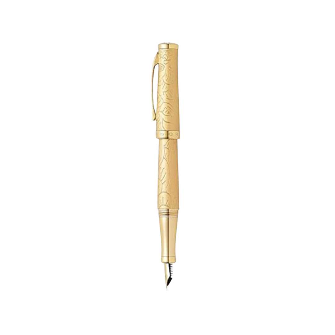 Cross Year Of The Goat Fountain Pen in 18K Gold with Rhodium Plated Nib — Cross fountain pen — precision nib writing instrument, at Cityluxe Singapore stationery store