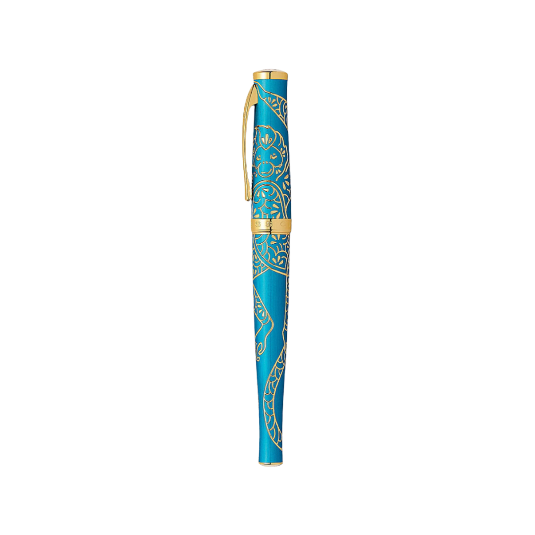Cross Year of the Monkey Fountain Pen in Tibetan Teal — Cross fountain pen — precision nib writing instrument, at Cityluxe Singapore stationery store