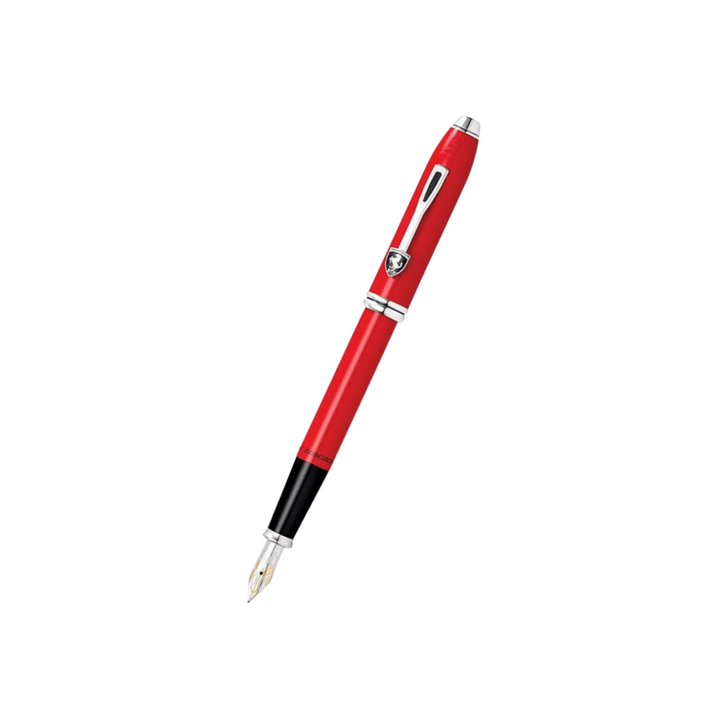 Cross Ferrari Townsend Fountain Pen in Glossy Corsa Red Lacquer — Cross fountain pen — precision nib writing instrument, at Cityluxe Singapore stationery store