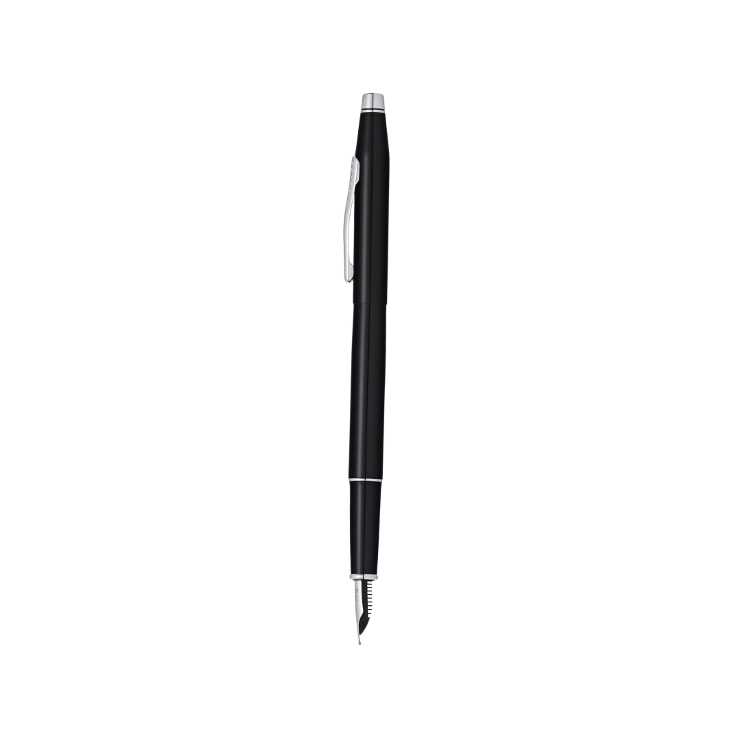 Cross Classic Century Black Lacquer Fountain Pen — Cross fountain pen — precision nib writing instrument, at Cityluxe Singapore stationery store