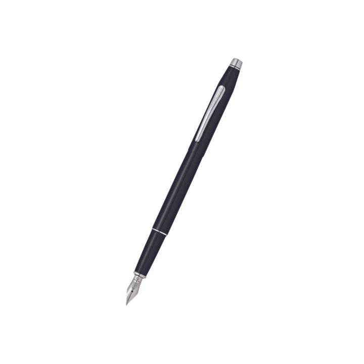Cross Classic Century Fountain Pen in Black Lacquer — Cross fountain pen — precision nib writing instrument, at Cityluxe Singapore stationery store