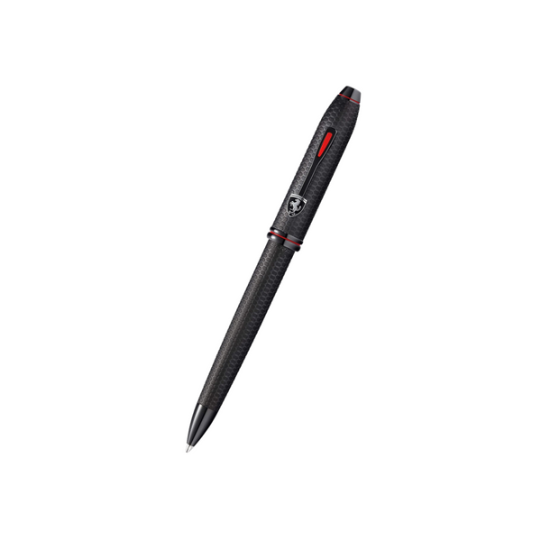 将图片加载到图库查看器，Cross Townsend Ferrari Brushed Black Etched Honeycomb Ballpoint Pen
