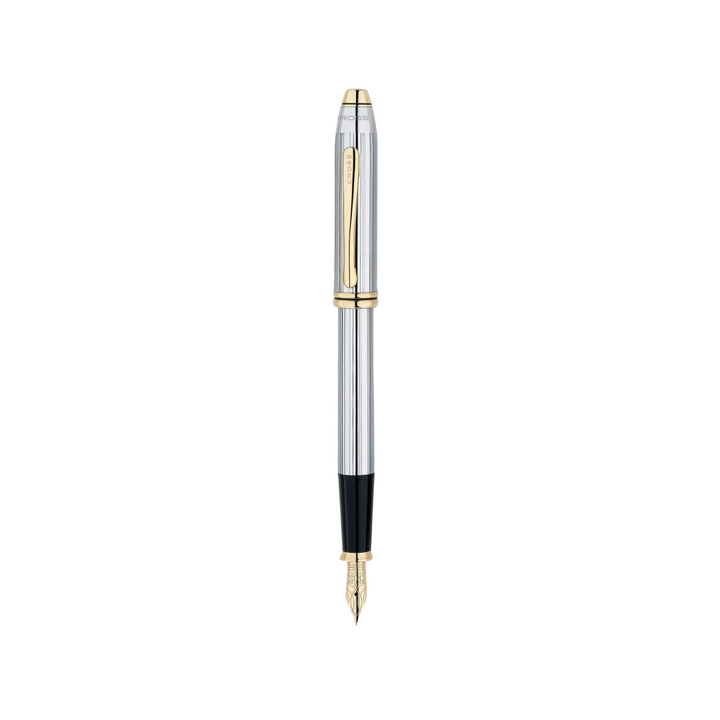 Cross Townsend Medalist Chrome Fountain Pen — Cross fountain pen — precision nib writing instrument, at Cityluxe Singapore stationery store