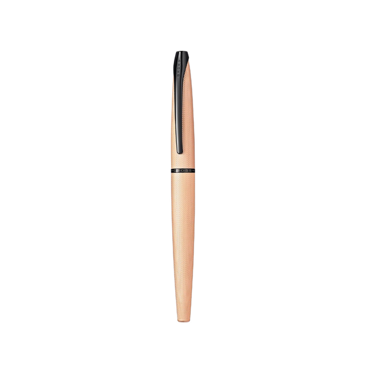 Cross ATX Brushed Rose Gold Fountain Pen — Cross fountain pen — precision nib writing instrument, at Cityluxe Singapore stationery store