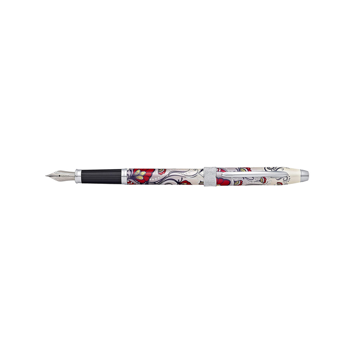Cross Botanica Red Hummingbird Vine Fountain Pen — Cross fountain pen — precision nib writing instrument, at Cityluxe Singapore stationery store