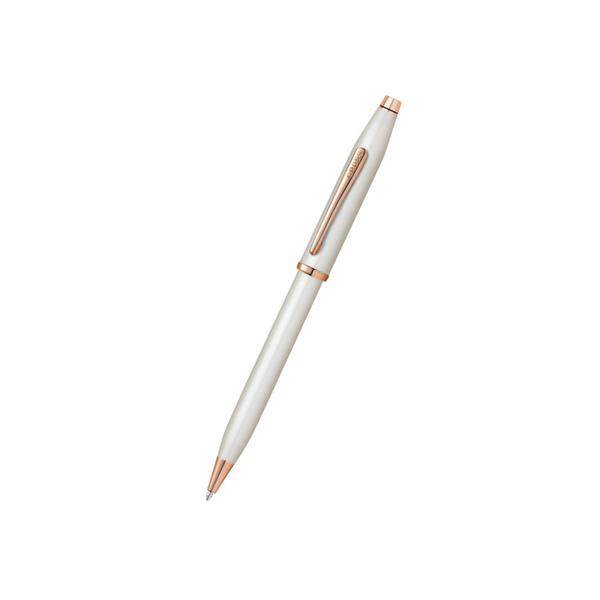 Cross Century II Pearlescent White Ballpoint Pen — Cross ballpoint pen — reliable smooth-writing everyday pen, at Cityluxe Singapore