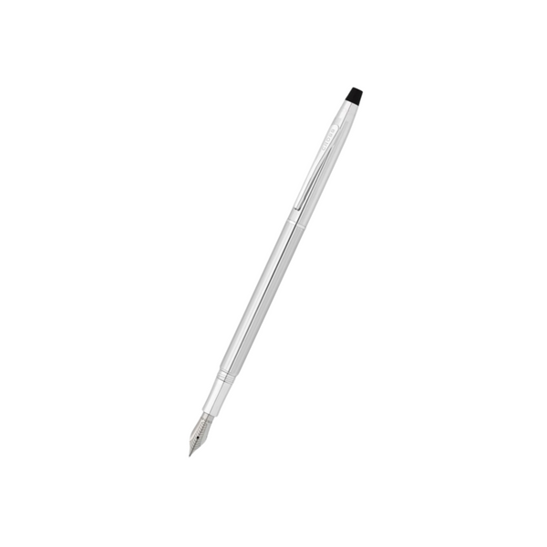 Cross Classic Century Fountain Pen in Glossy Chrome — Cross fountain pen — precision nib writing instrument, at Cityluxe Singapore stationery store