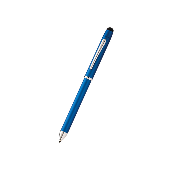 Cross Tech3+ Metallic Blue Multifunction Pen — Cross ballpoint pen — reliable smooth-writing everyday pen, at Cityluxe Singapore