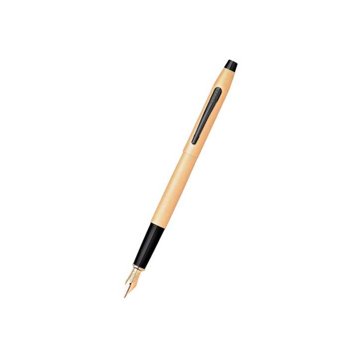 Cross Classic Century Fountain Pen in Brushed Rose Gold — Cross fountain pen — precision nib writing instrument, at Cityluxe Singapore stationery store