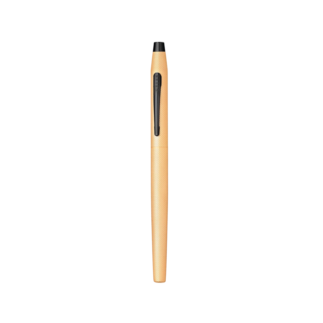 Cross Classic Century Brushed Rose-Gold PVD Rollerball Pen — Cross rollerball pen — fluid gel ink writing instrument, at Cityluxe Singapore