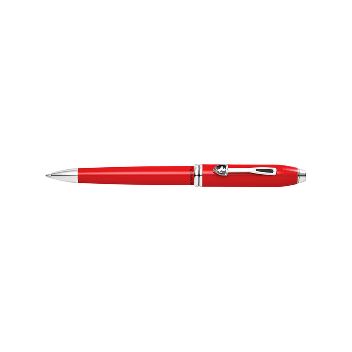 Cross Ferrari Townsend Ballpoint Pen in Glossy Rosso Corsa Red Lacquer — Cross ballpoint pen — reliable smooth-writing everyday pen, at Cityluxe Singapore