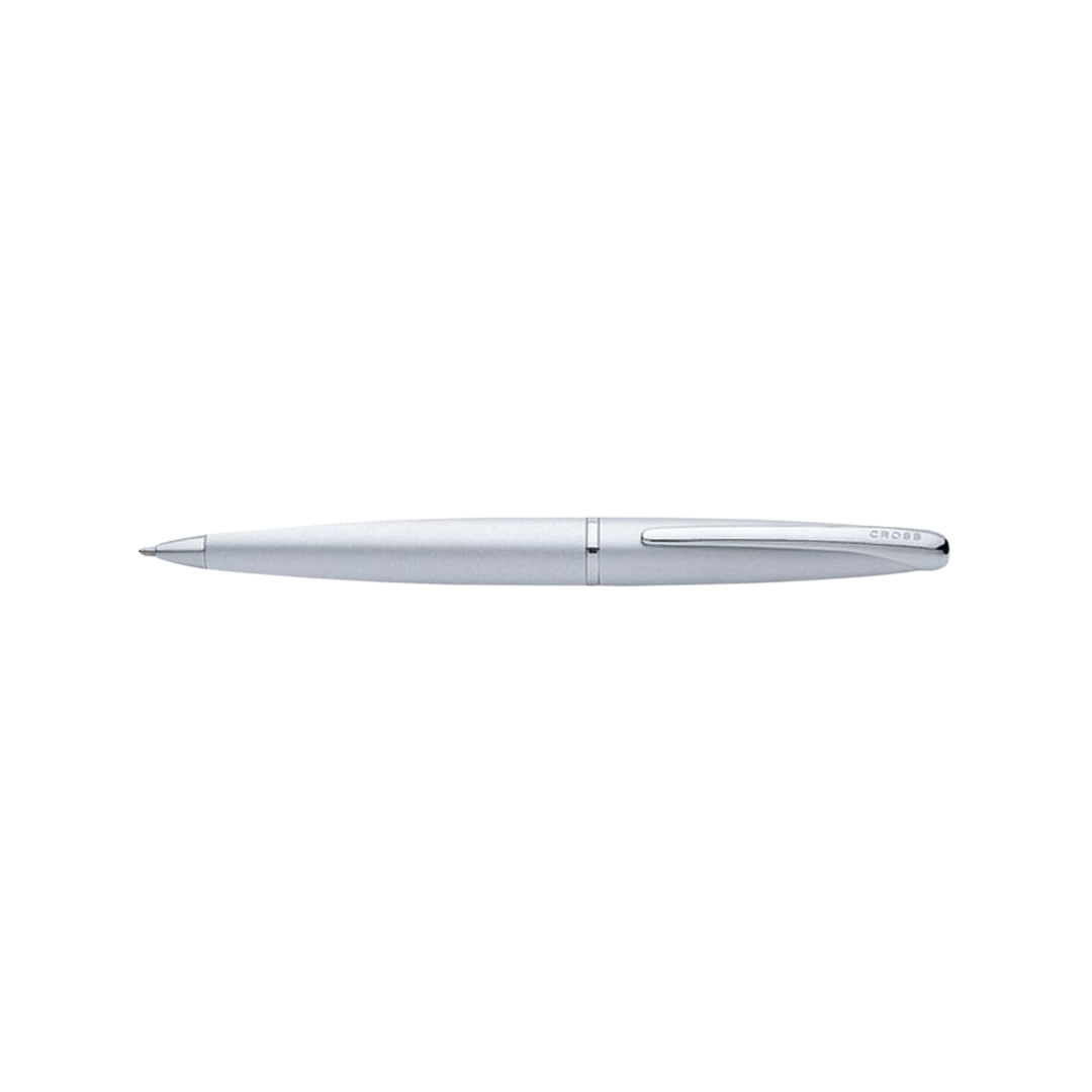 Cross ATX Matte Chrome Ballpoint Pen — Cross ballpoint pen — reliable smooth-writing everyday pen, at Cityluxe Singapore