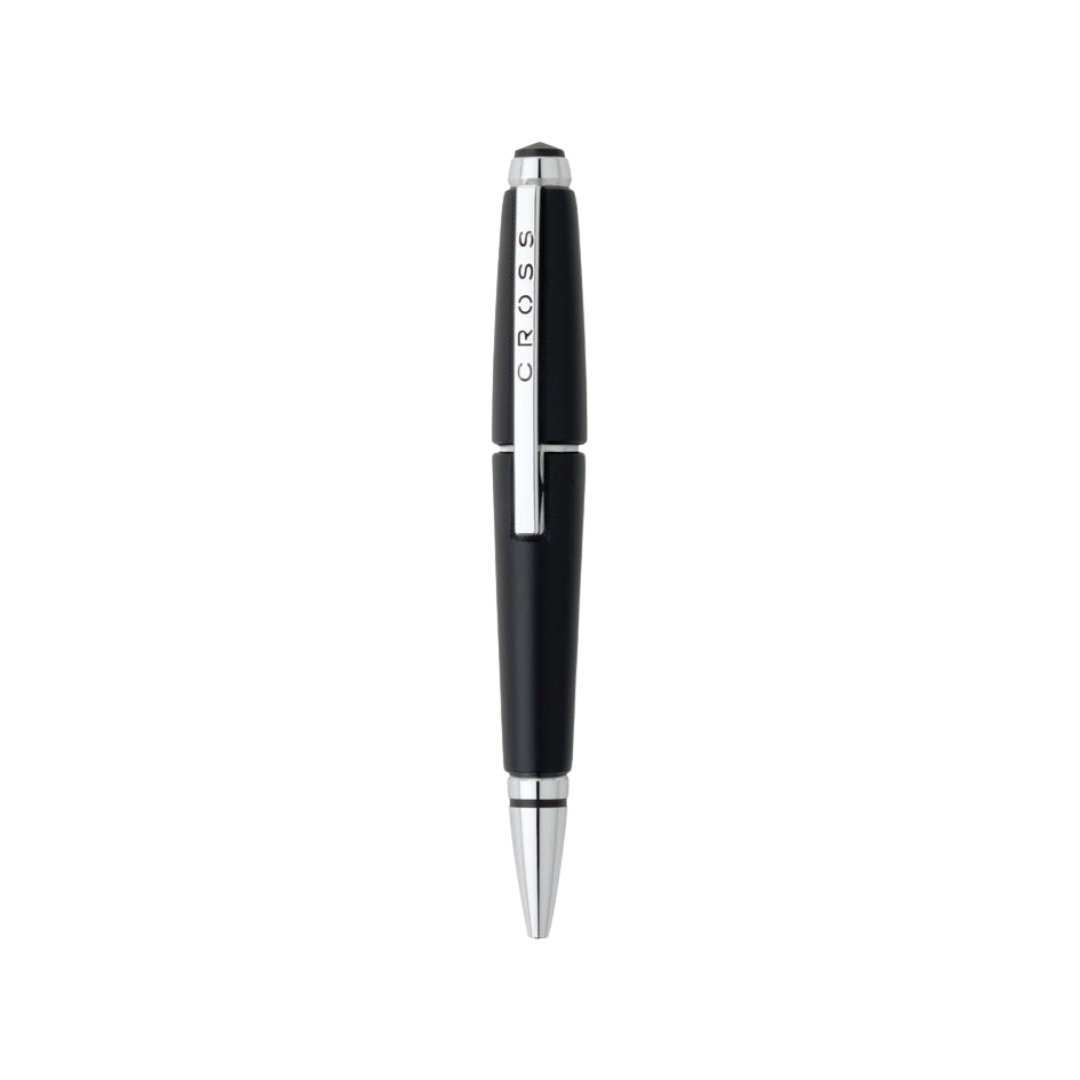 Cross Edge Rollerball Pen in Jet Black — Cross rollerball pen — fluid gel ink writing instrument, at Cityluxe Singapore