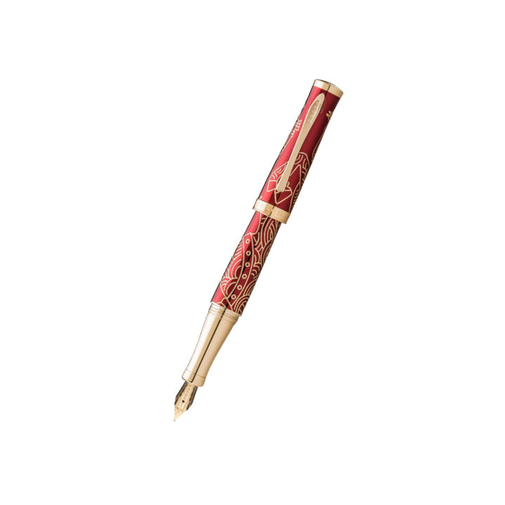 Cross Sauvage Year of the Horse Fountain Pen in Red — Cross fountain pen — precision nib writing instrument, at Cityluxe Singapore stationery store