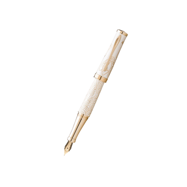 Cross Sauvage Year of the Horse Fountain Pen - Ivory — capped