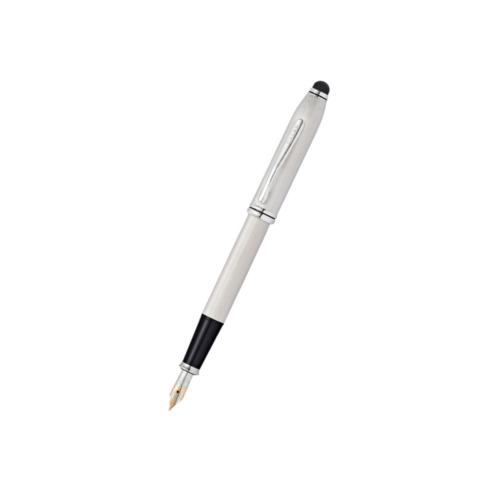 Cross Townsend Fountain Pen in Brushed Platinum — Cross fountain pen — precision nib writing instrument, at Cityluxe Singapore stationery store