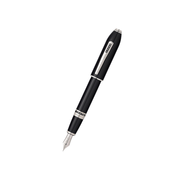 Load image into Gallery viewer, Cross Peerless 125 Obsidian Black Lacquer Fountain Pen
