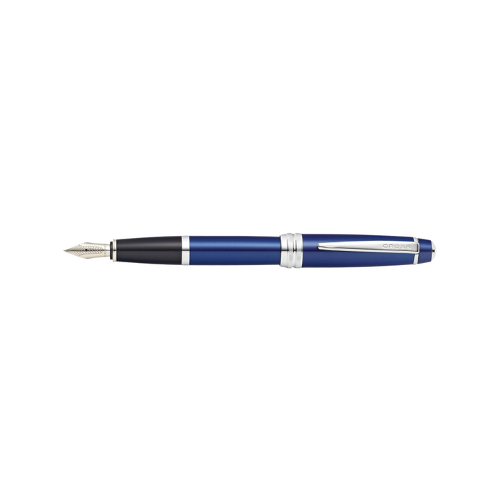 Cross Bailey Fountain Pen in Blue Lacquer (Medium) — Cross fountain pen — precision nib writing instrument, at Cityluxe Singapore stationery store