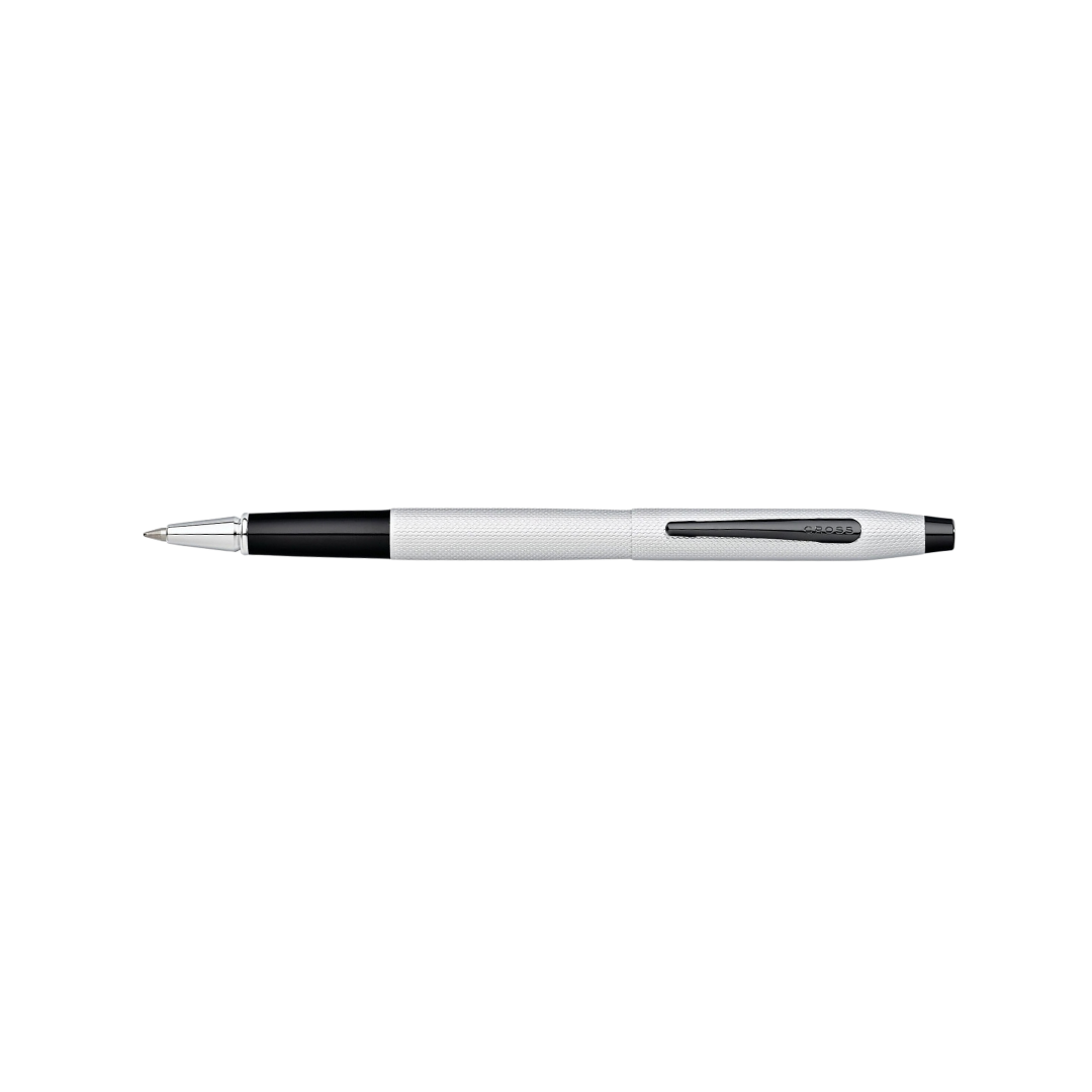 Classic Century Brushed Chrome Rollerball Pen — Cross rollerball pen — fluid gel ink writing instrument, at Cityluxe Singapore