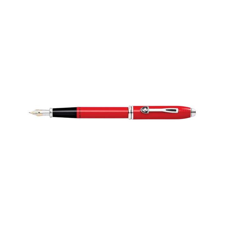 Cross Ferrari Townsend Fountain Pen in Glossy Corsa Red Lacquer — Cross fountain pen — precision nib writing instrument, at Cityluxe Singapore stationery store
