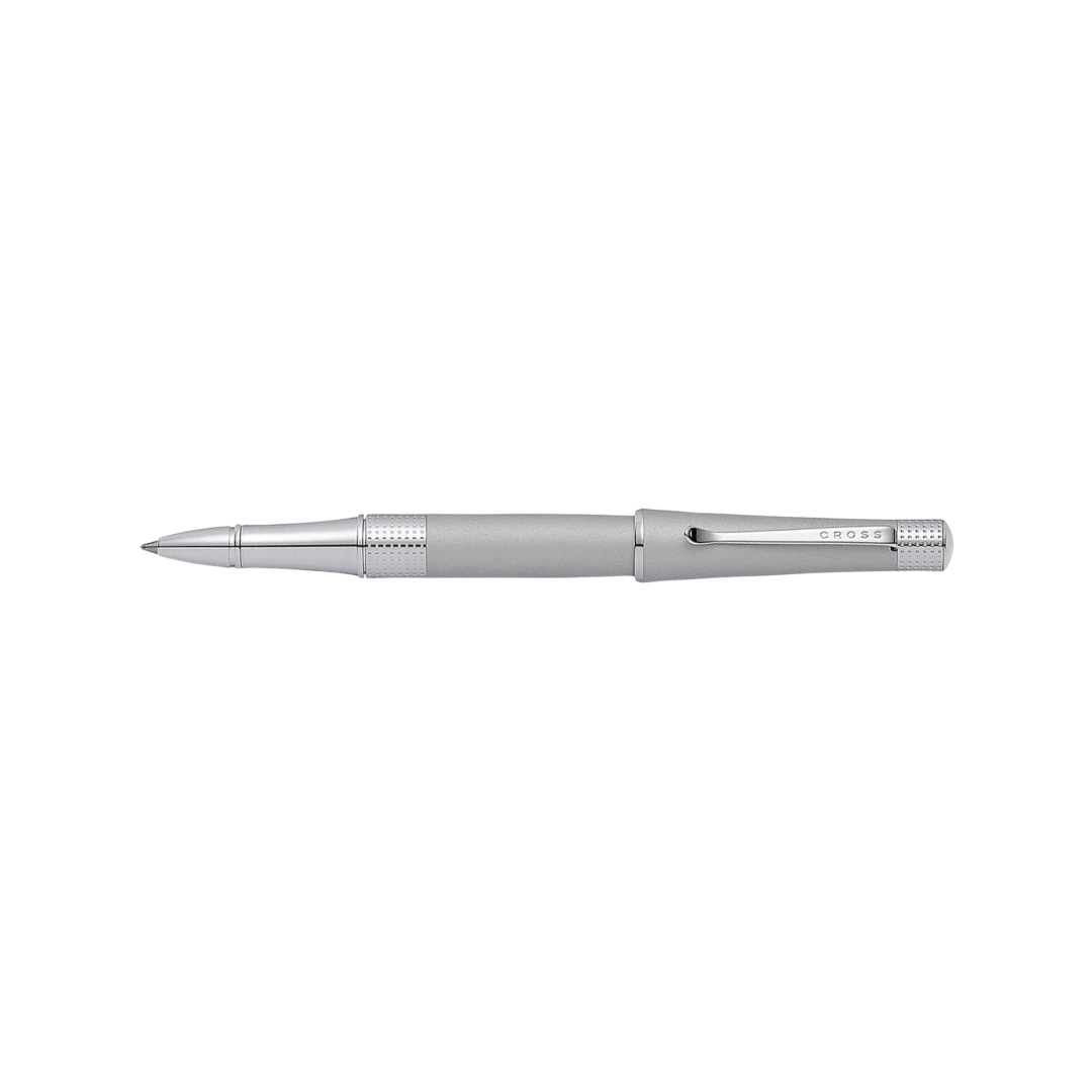 Cross Beverly Satin Chrome Rollerball Pen — Cross rollerball pen — fluid gel ink writing instrument, at Cityluxe Singapore