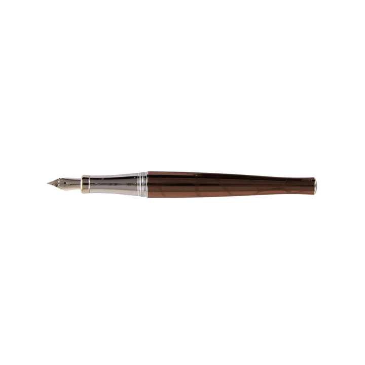 Cross Fountain Pen in Brown Giraffe with Chrome Trims — Cross fountain pen — precision nib writing instrument, at Cityluxe Singapore stationery store
