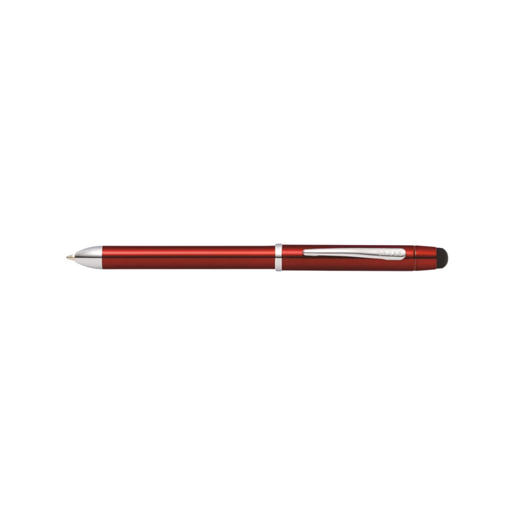 Cross Tech3+ Translucent Red Multifunction Pen — Cross ballpoint pen — reliable smooth-writing everyday pen, at Cityluxe Singapore