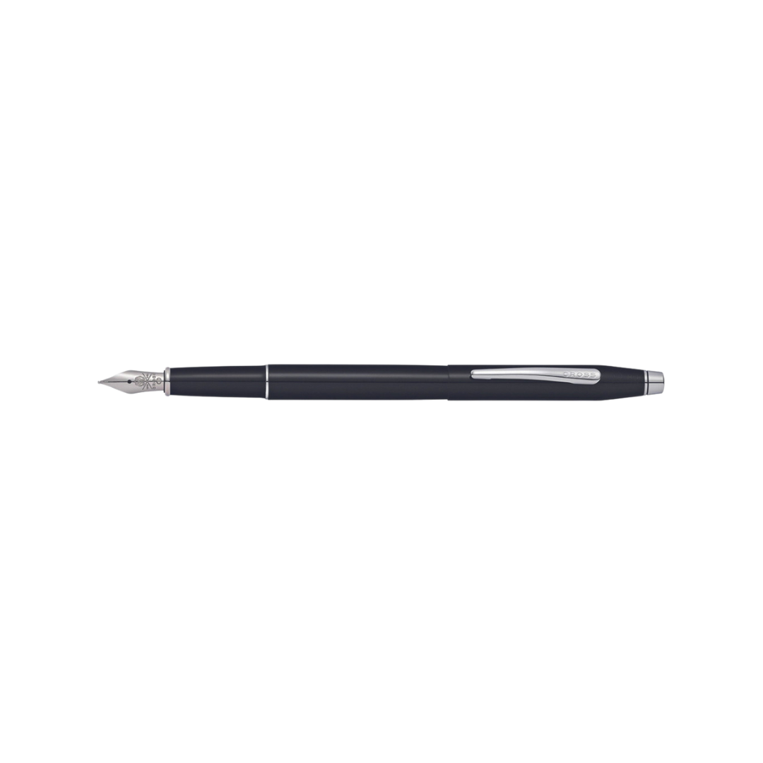 Cross Classic Century Fountain Pen in Black Lacquer — Cross fountain pen — precision nib writing instrument, at Cityluxe Singapore stationery store