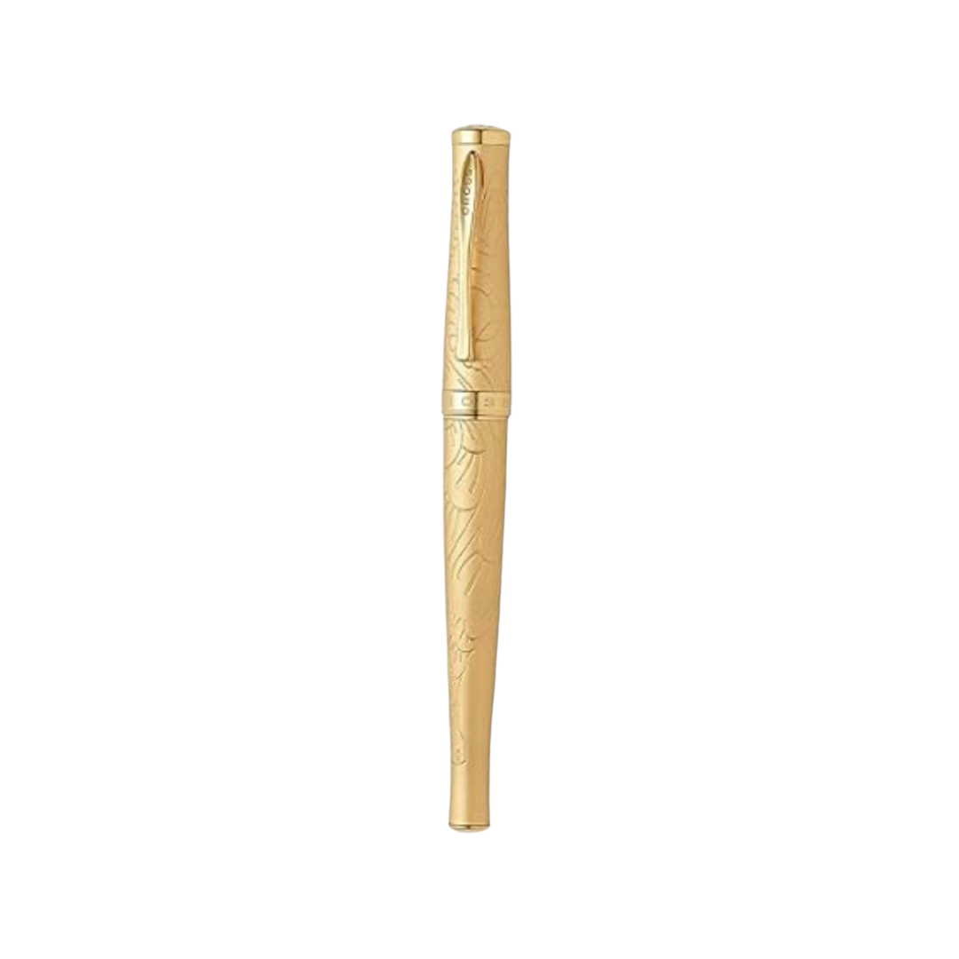 Cross Year Of The Goat Fountain Pen in 18K Gold with Rhodium Plated Nib — Cross fountain pen — precision nib writing instrument, at Cityluxe Singapore stationery store