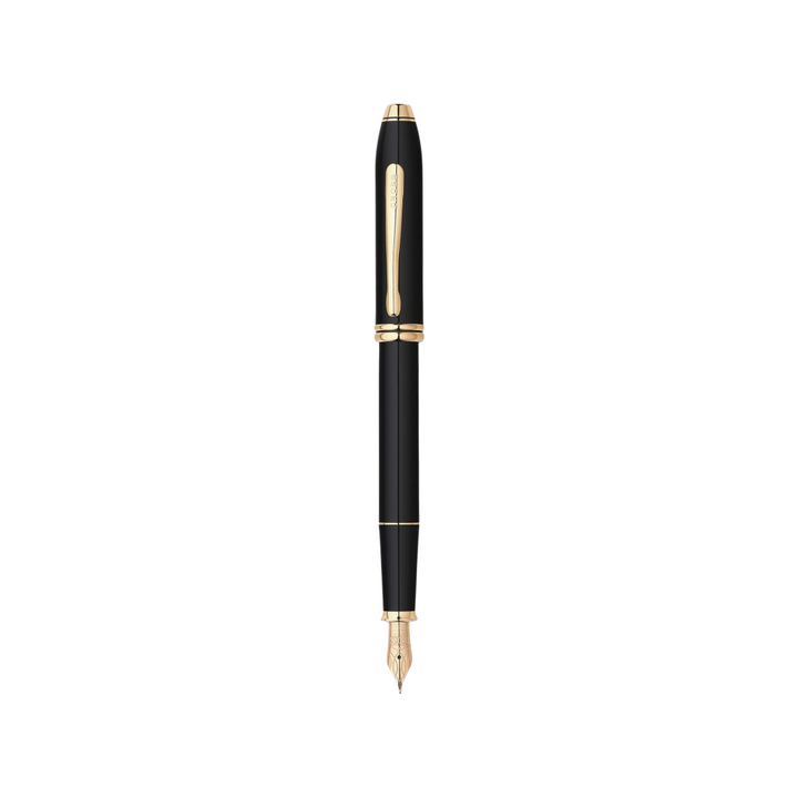 Cross Townsend Classic Black Lacquer Fountain Pen — Cross fountain pen — precision nib writing instrument, at Cityluxe Singapore stationery store