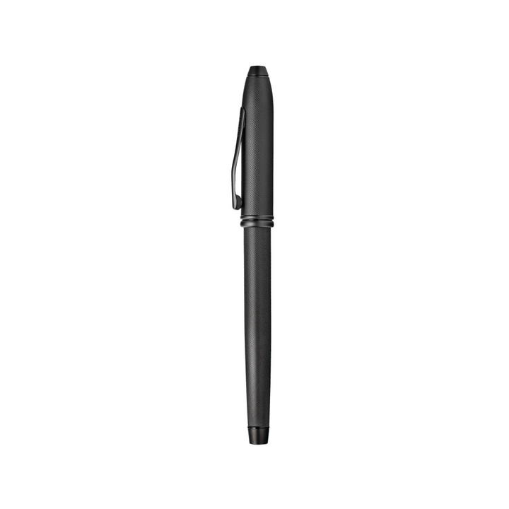 Cross Townsend Black PVD Micro-knurl Fountain Pen — Cross fountain pen — precision nib writing instrument, at Cityluxe Singapore stationery store