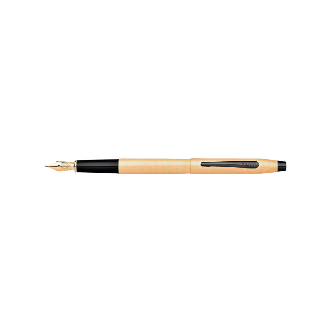 Cross Classic Century Fountain Pen in Brushed Rose Gold — Cross fountain pen — precision nib writing instrument, at Cityluxe Singapore stationery store