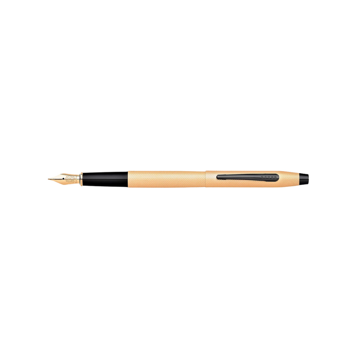 Cross Classic Century Fountain Pen in Brushed Rose Gold — Cross fountain pen — precision nib writing instrument, at Cityluxe Singapore stationery store