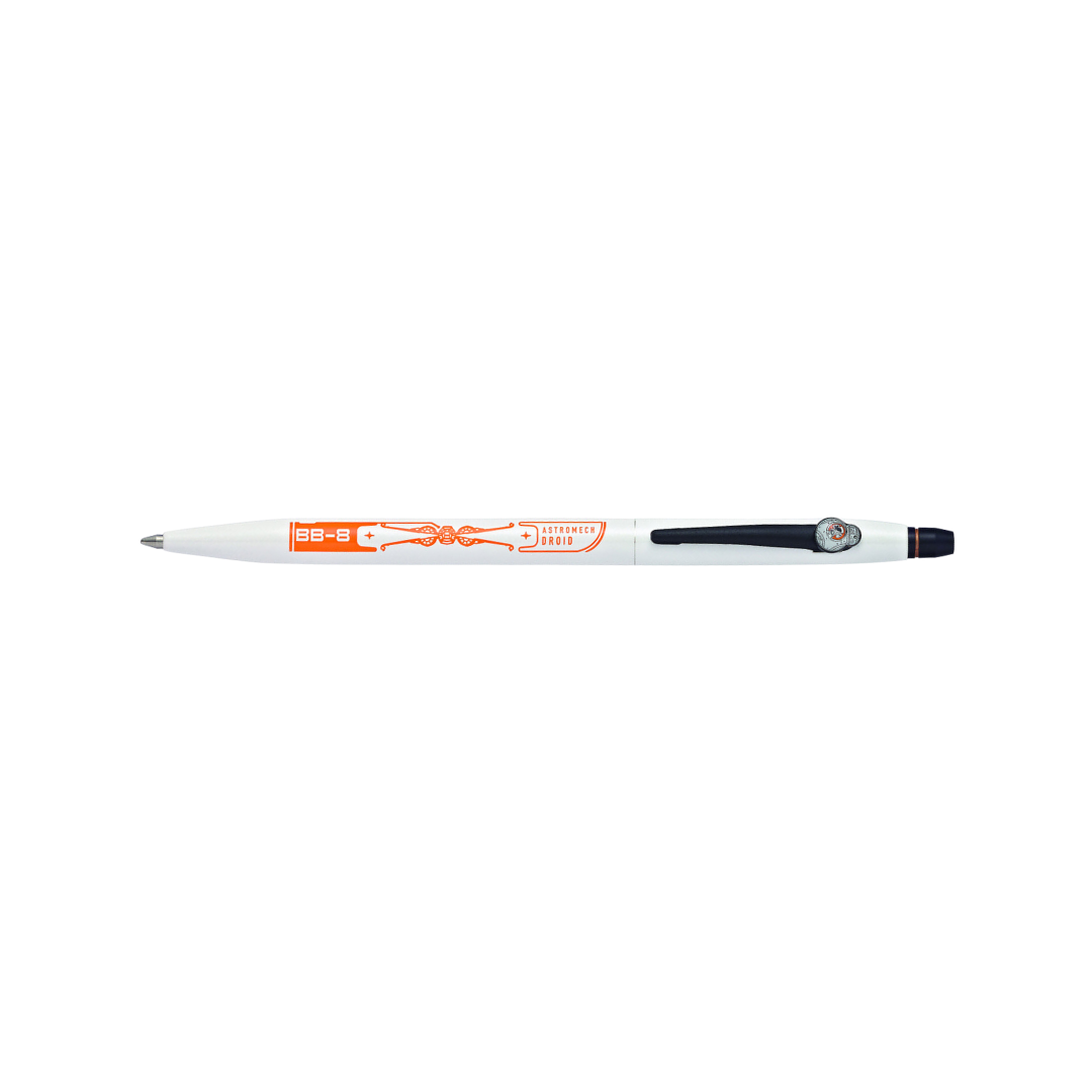 Cross Click Star Wars Rollerball Pen in BB8 — Cross rollerball pen — fluid gel ink writing instrument, at Cityluxe Singapore