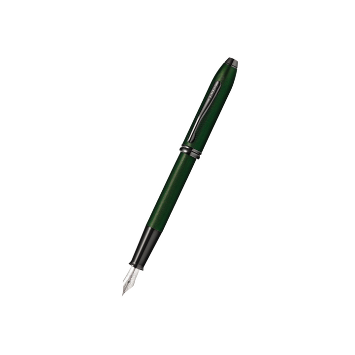 Cross Townsend Fountain Pen in Green Micro — Cross fountain pen — precision nib writing instrument, at Cityluxe Singapore stationery store