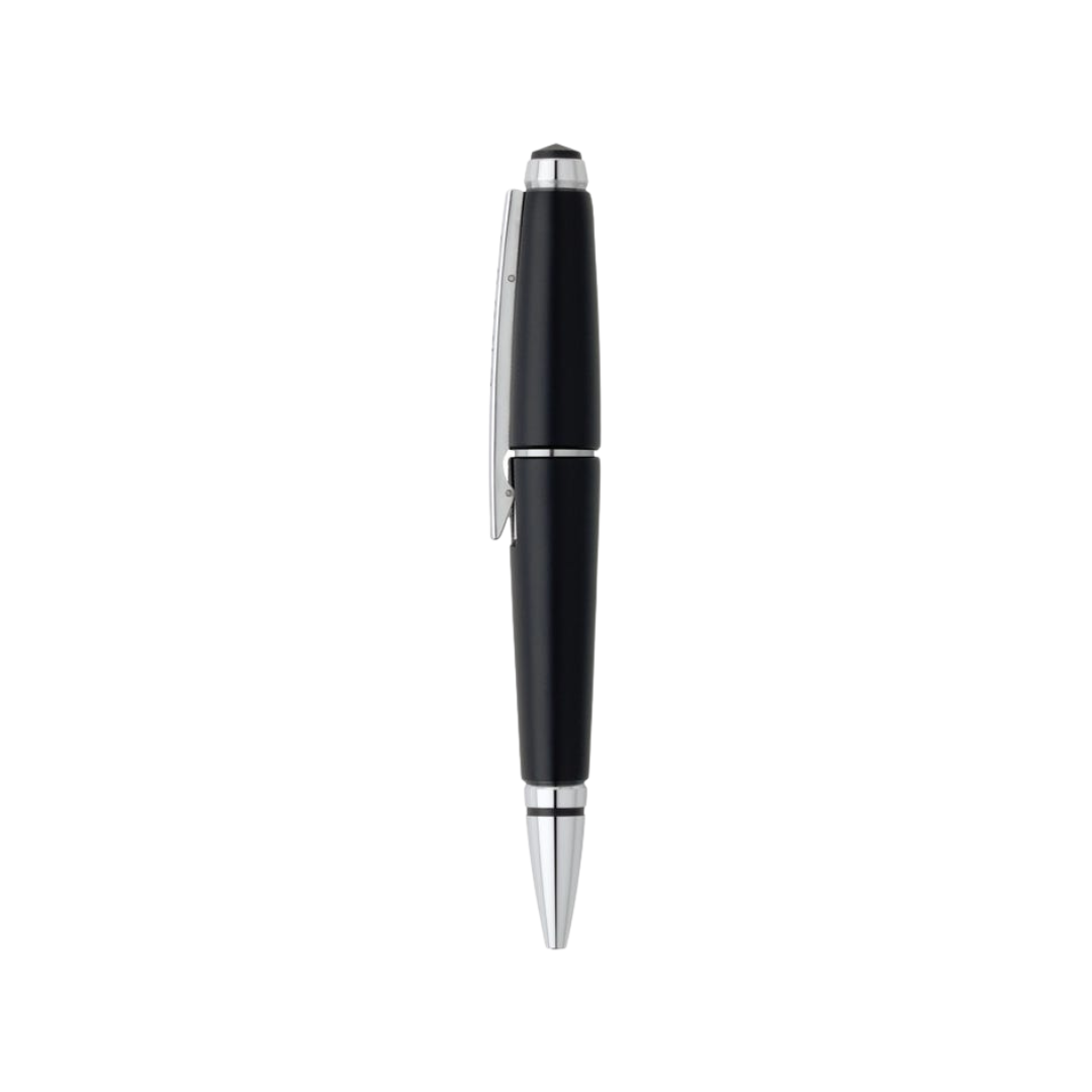 Cross Edge Rollerball Pen in Jet Black — Cross rollerball pen — fluid gel ink writing instrument, at Cityluxe Singapore