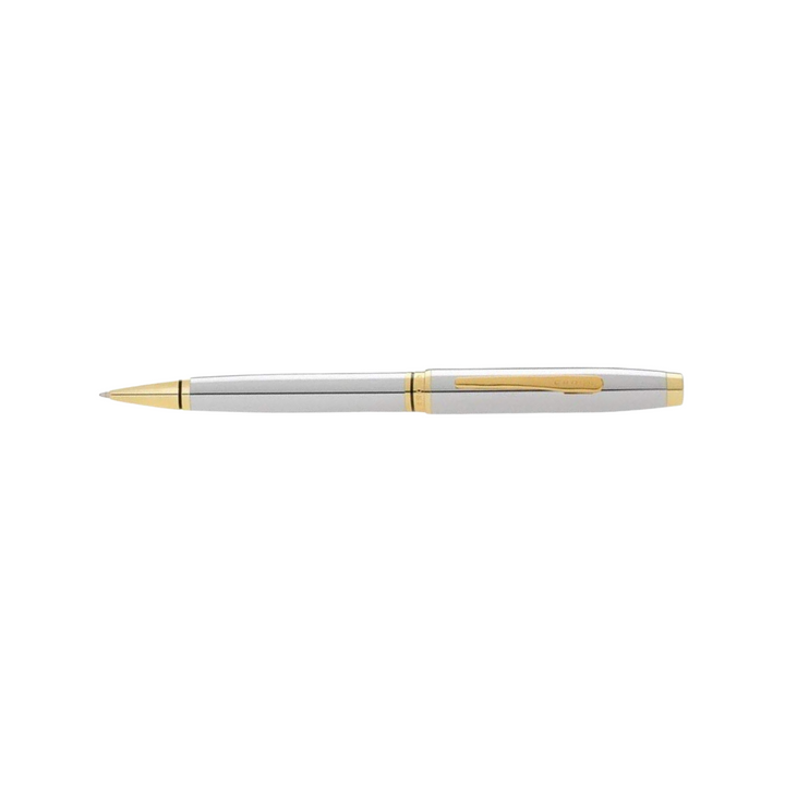 Cross Coventry Polished Chrome with Gold-Tone Ballpoint Pen — Cross ballpoint pen — reliable smooth-writing everyday pen, at Cityluxe Singapore