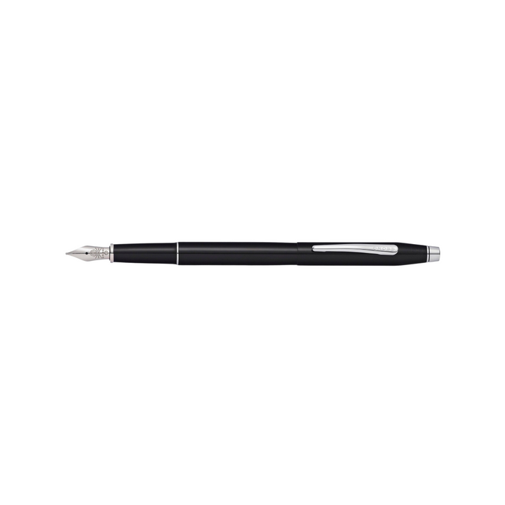 Cross Classic Century Black Lacquer Fountain Pen — Cross fountain pen — precision nib writing instrument, at Cityluxe Singapore stationery store