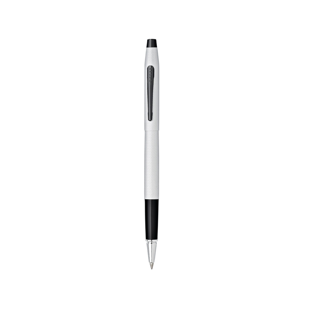 Classic Century Brushed Chrome Rollerball Pen — Cross rollerball pen — fluid gel ink writing instrument, at Cityluxe Singapore