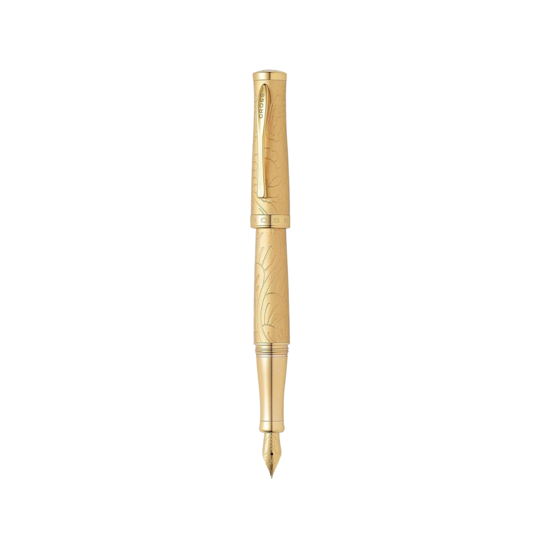Cross Year Of The Goat Fountain Pen in 18K Gold with Rhodium Plated Nib — Cross fountain pen — precision nib writing instrument, at Cityluxe Singapore stationery store