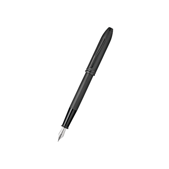Cross Townsend Black PVD Micro-knurl Fountain Pen — Cross fountain pen — precision nib writing instrument, at Cityluxe Singapore stationery store