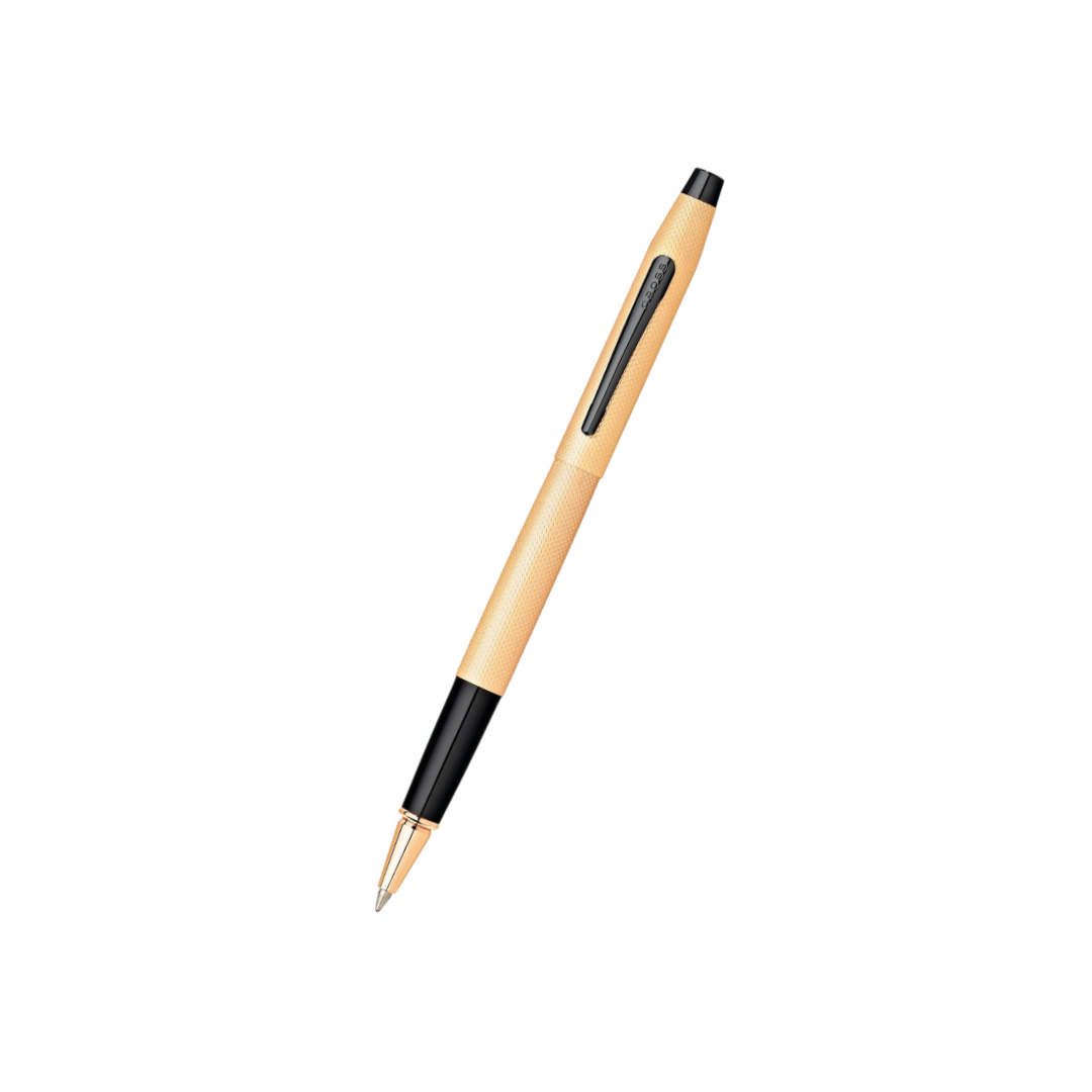 Cross Classic Century Brushed Rose-Gold PVD Rollerball Pen — Cross rollerball pen — fluid gel ink writing instrument, at Cityluxe Singapore