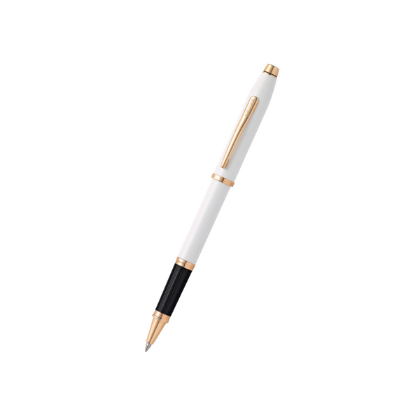 Cross Century II Pearlescent White Lacquer Rollerball Pen — Cross rollerball pen — fluid gel ink writing instrument, at Cityluxe Singapore